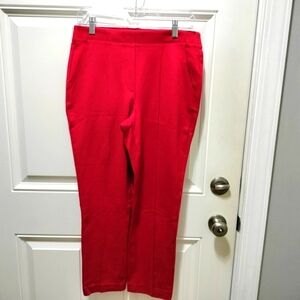 Jules & Leopold Vibrant Red Cropped Pants Size M